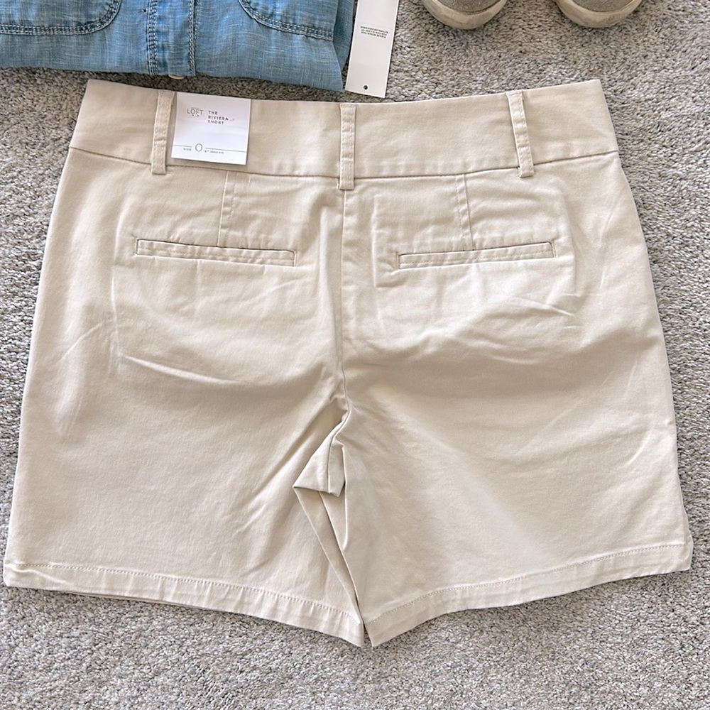 LOFT The Riviera Short in Khaki - Picture 4 of 4